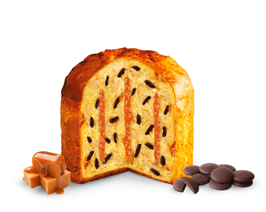 MELEGATTI PANETTONE CHOCOLATE & CARAMEL 750 GR (12 in a box)