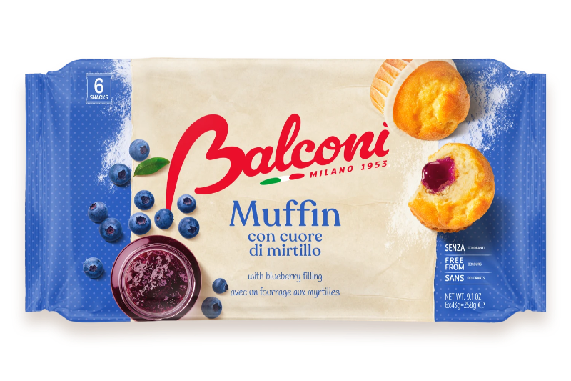 BALCONI MUFFIN BLUEBERRIES X6 258 GR (12 in a box)