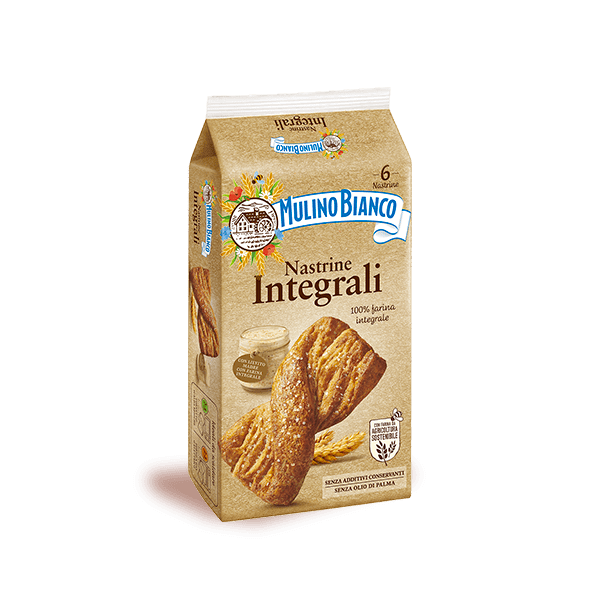 MULINO BIANCO SNACK WHOLEMEAL NASTRINE X6 240 GR (12 in a box)