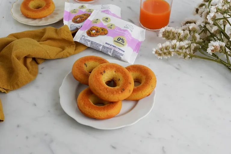 NUVOLA ZERO CIAMBELLA CHOCOLATE DROPS 0% CARBS GLUTEN FREE 37 GR (10 in a box)
