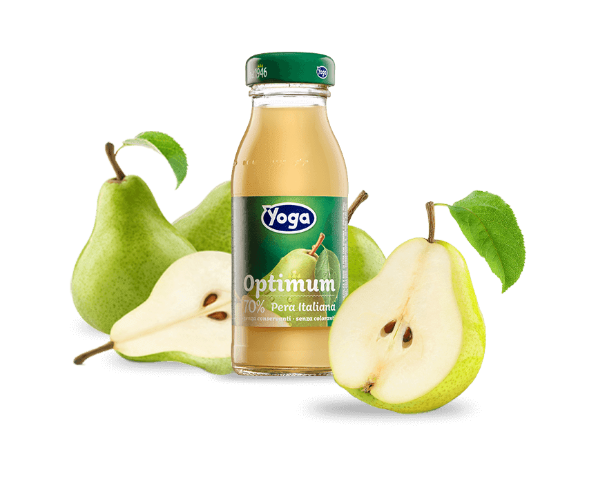 YOGA OPTIMUM FRUIT JUICE PEAR GLASS 125 ML X6 (8 in a box)
