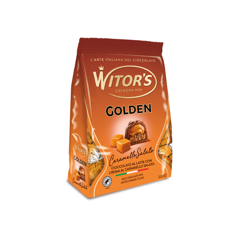 WITOR'S PRALINES GOLDEN MILK CHOCOLATE SALTED CARAMEL 200 GR (12 in a box)