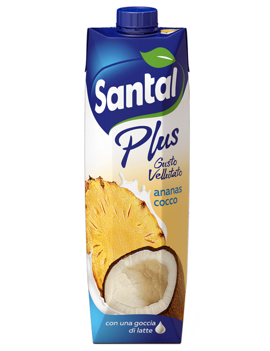 SANTAL PLUS FRUIT JUICE PINEAPPLE COCONUT BRICK 1 LT (12 IN A BOX)
