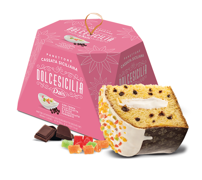 DAIS PANETTONE CASSATA SICILIANA WITH RICOTTA CREAM 800 GR (12 in a box)
