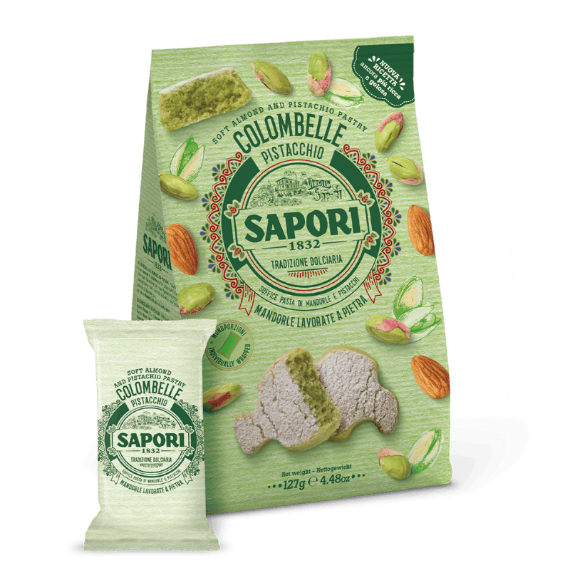 SAPORI BISCOTTI COLOMBELLE PISTACHIO 127 GR (20 in a box)