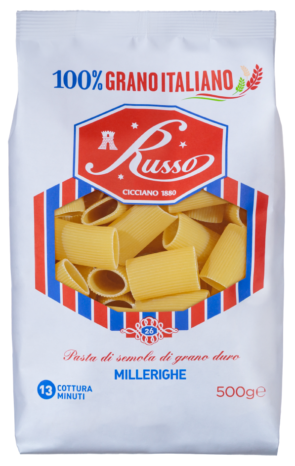 RUSSO PASTA DI SEMOLA MILLERIGHE 500 GR (12 in a box)