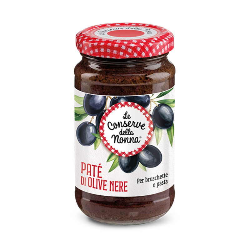 CONSERVE DELLA NONNA PATE' BLACK OLIVES 190 GR (6 in a box)