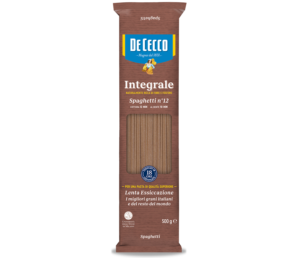 DE CECCO PASTA WHOLEMEAL SPAGHETTI N.12 500 GR (24 in a box)