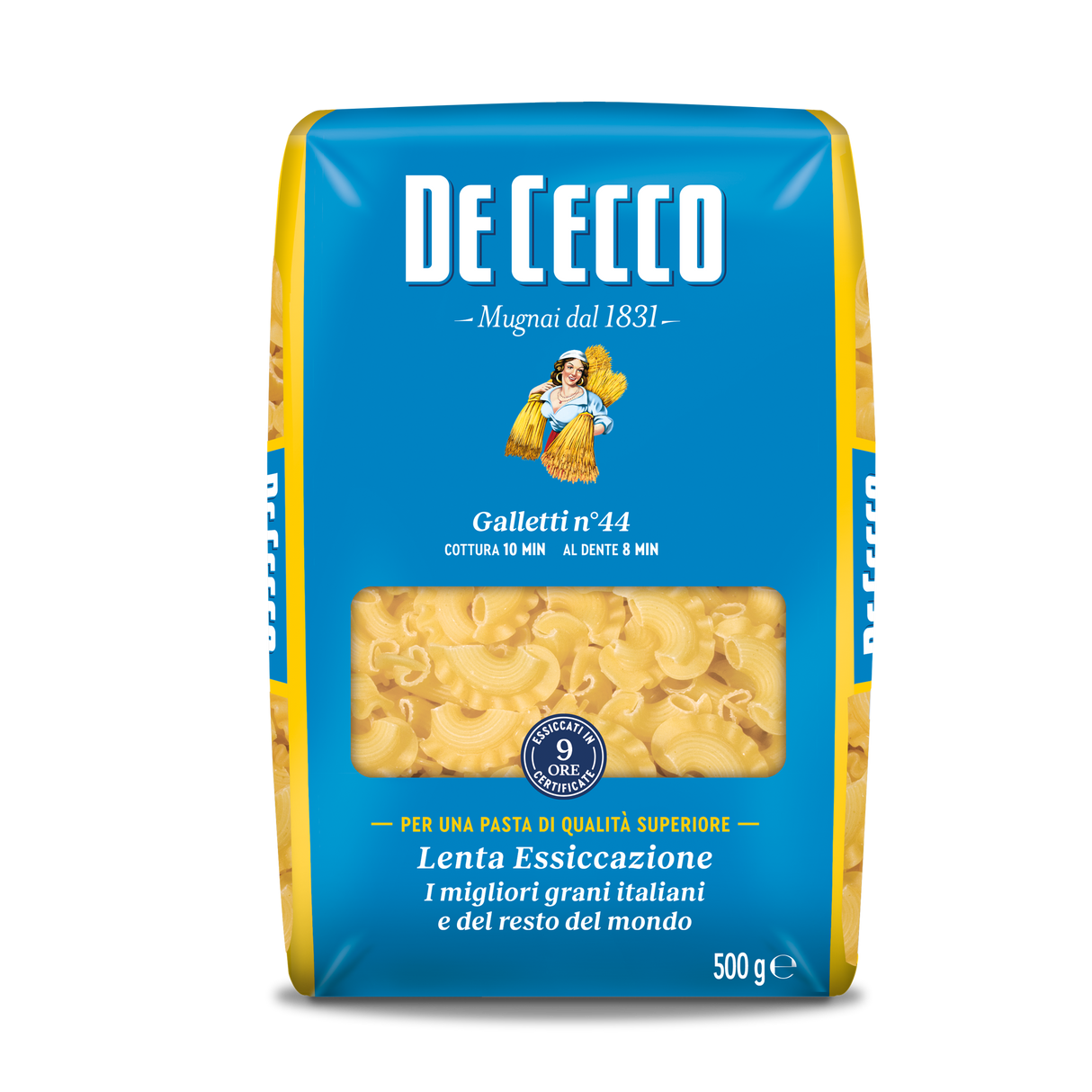 DE CECCO PASTA DI SEMOLA GALLETTI N.44 500 GR (24 in a box)
