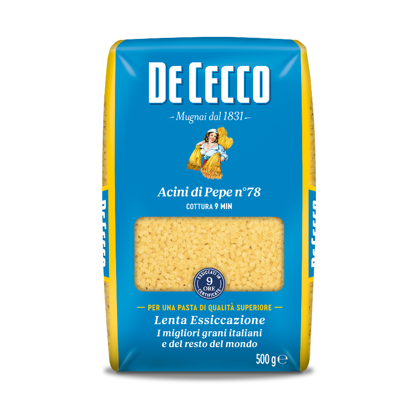 DE CECCO PASTINA DI SEMOLA ACINI DI PEPE N.78 500 GR (24 in a box)