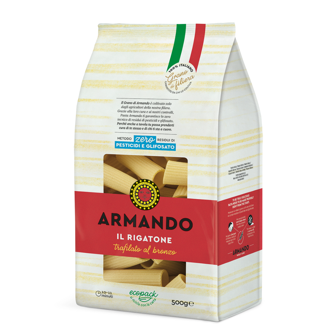 ARMANDO PASTA DI SEMOLA IL RIGATONE 500 GR (8 in a box)