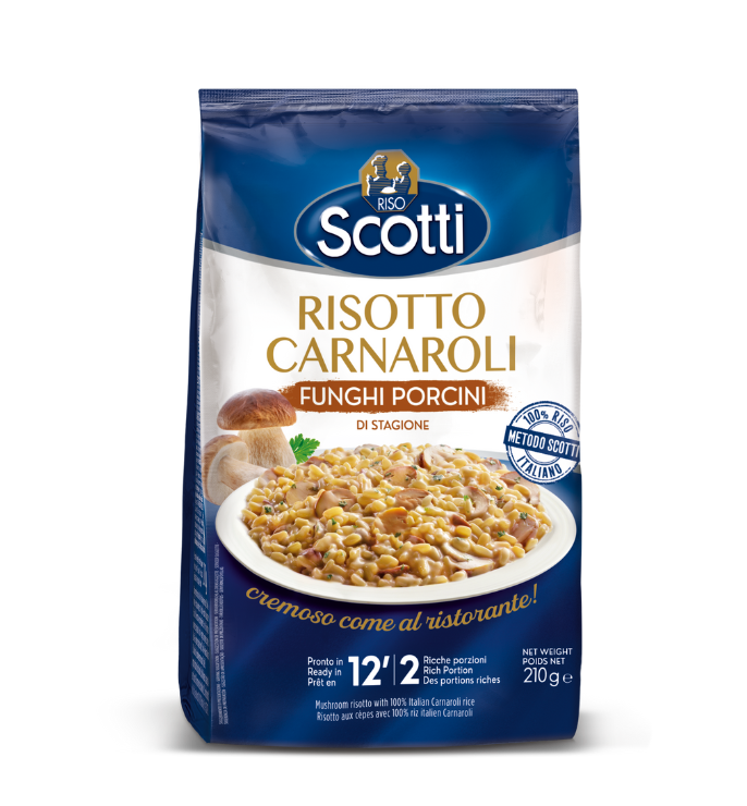 SCOTTI RICE RISOTTO PORCINI MUSHROOMS 210 GR (10 in a box)