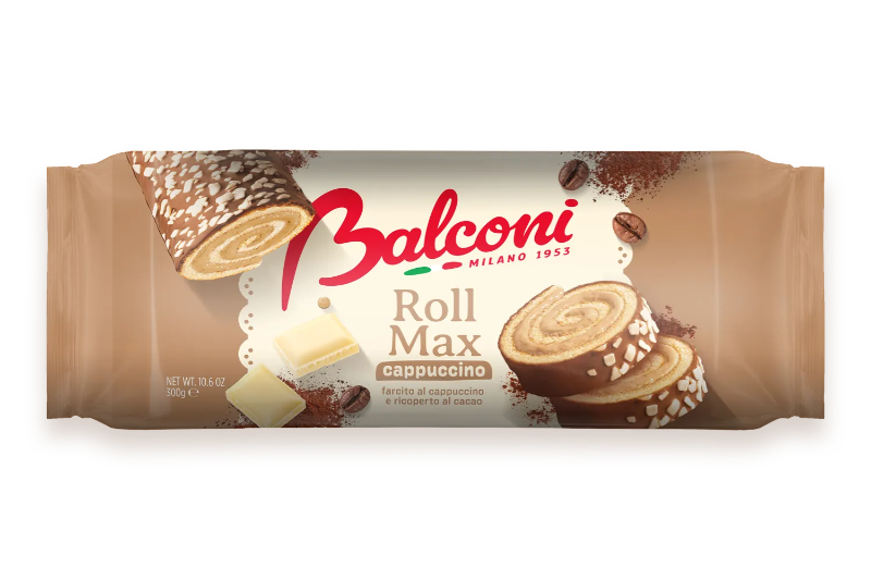 BALCONI CAKE ROLL MAX CAPPUCCINO 300 GR (11 in a box)