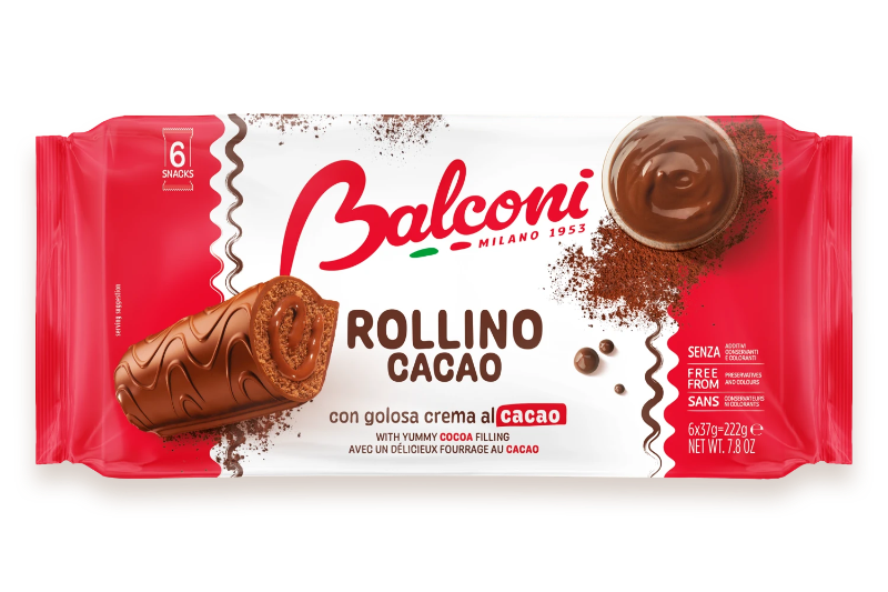 BALCONI ROLLINO COCOA X6 222 GR (20 in a box)
