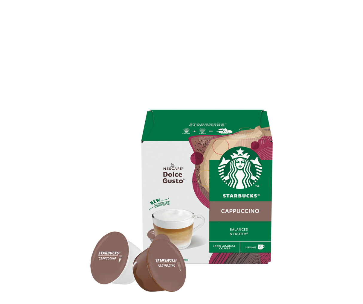 STARBUCKS COFFEE CAPSULES CAPPUCCINO X12 120 GR (3 in a box)