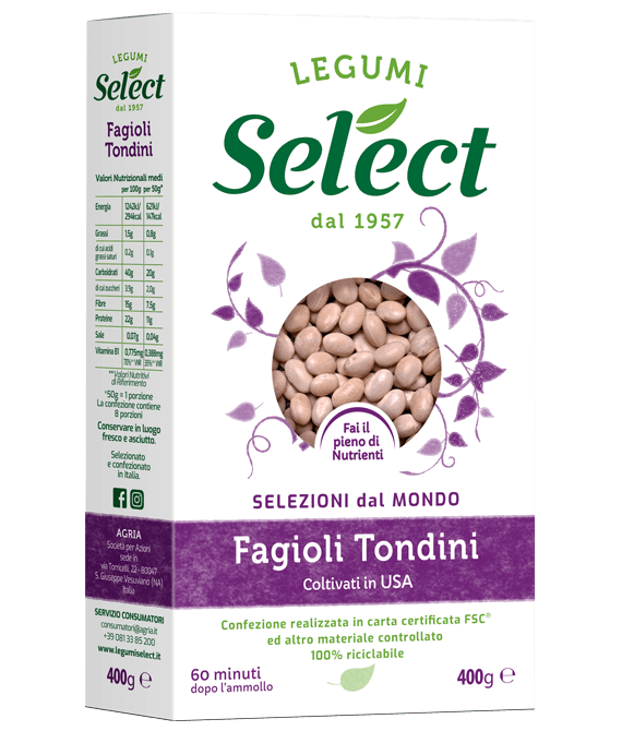 SELECT DRIED VEGETABLES BEANS TONDINI 400 GR (18 in a box)