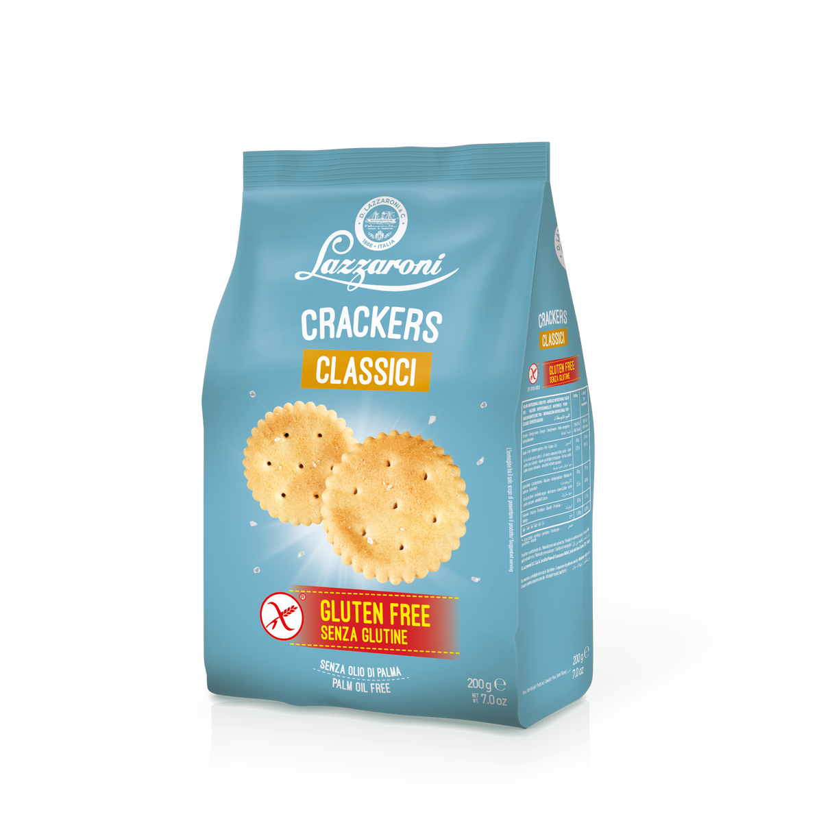 LAZZARONI CRACKERS CLASSIC GLUTEN FREE 200 GR (10 in a box)