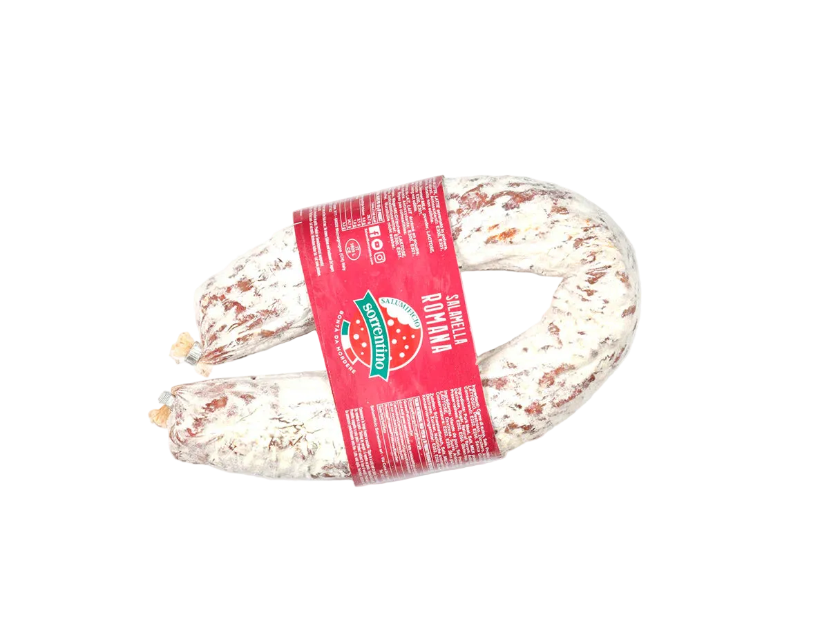 SALUMIFICIO SORRENTINO SALAME SALAMELLA ROMANA FLOW PACK £13.90 AL KG (APPROX. 450 GR) PROMO £13.21