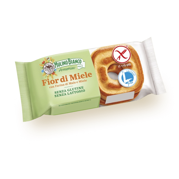 MULINO BIANCO ARMONIA BISCOTTI FIOR DI MIELE GLUTEN FREE X6 250 GR (10 in a box)