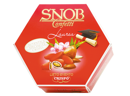 CRISPO CONFETTI SNOB DEGREE RED ALMOND 500 GR (6 in a box)