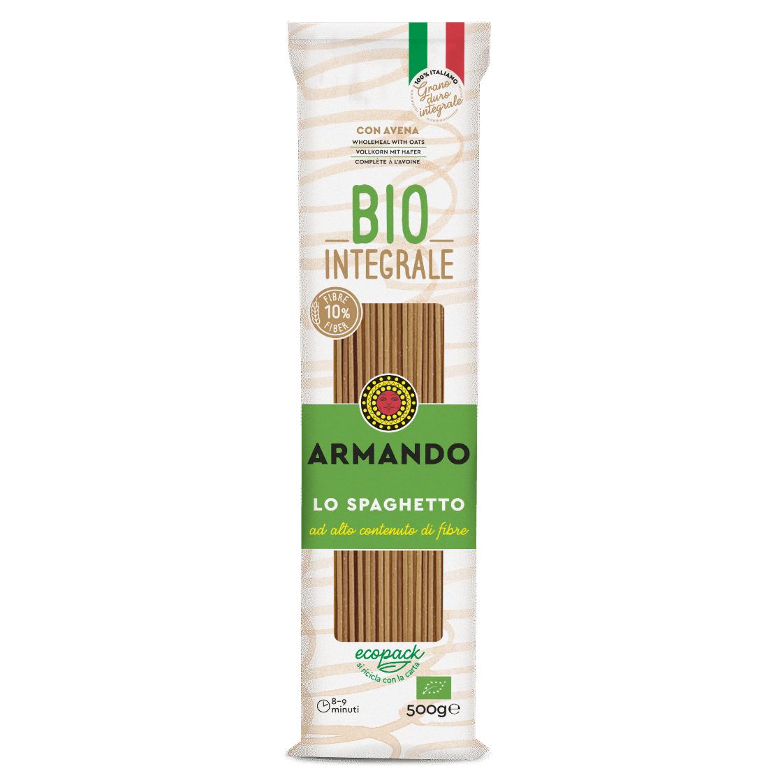 ARMANDO PASTA WHOLEMEAL ORGANIC LO SPAGHETTO 500 GR (20 IN A BOX)