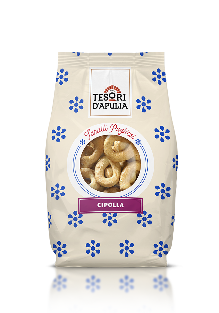 TESORI D'APULIA TARALLI ONION 400 GR (15 in a box)