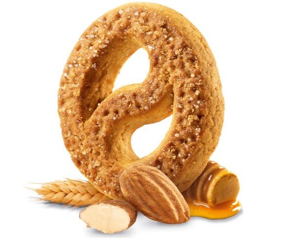 COLUSSI BISCOTTI FROLLINI TONDORLE MIELE E MANDORLE CARAMELLATE 500 GR (8 in a box)