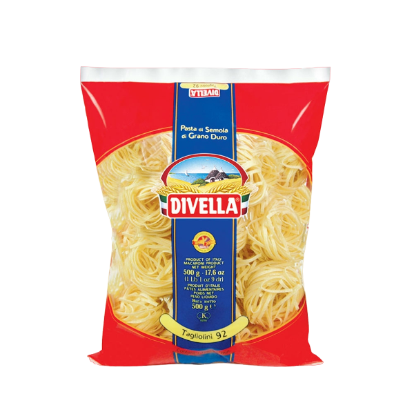 DIVELLA PASTA DI SEMOLA FORMATI SPECIALI TAGLIOLINI NIDI N.92 500 GR (12 in a box)