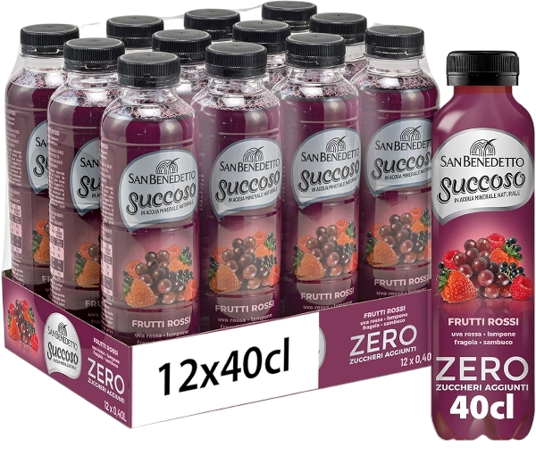 SAN BENEDETTO SUCCOSO ZERO RED FRUITS PET 400 ML (12 in a box)