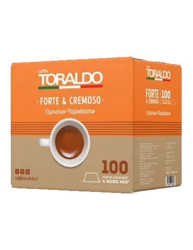 TORALDO COFFEE CAPSULES A MODO MIO FORTE E CREMOSO ESPRESSO NAPOLETANO X100 (6 in a box)