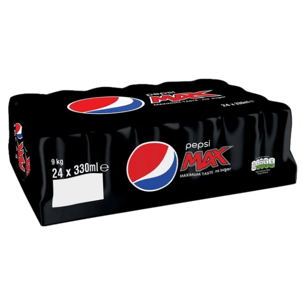 PEPSI COLA ZERO MAX SUGAR FREE CANS 330 ML (24 in a box)