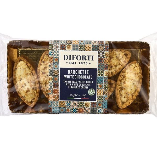 DIFORTI DESSERT BARCHETTE FILLED WHITE CHOCOLATE 150 GR (6 in a box)