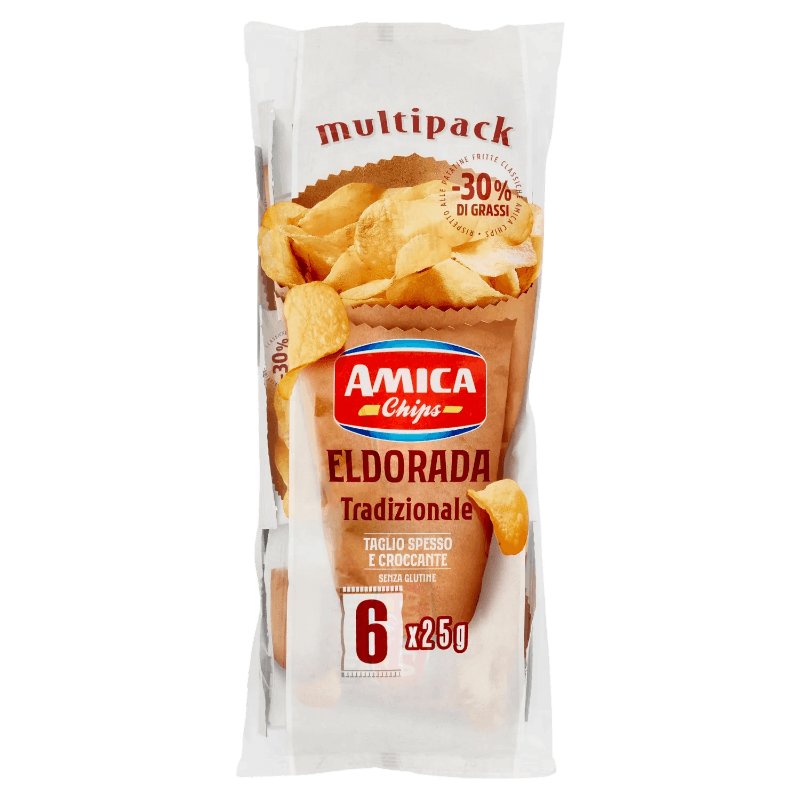 AMICA CHIPS CRISPS ELDORADA TRADITIONAL MULTIPACK X6 150 GR (12 in a box)