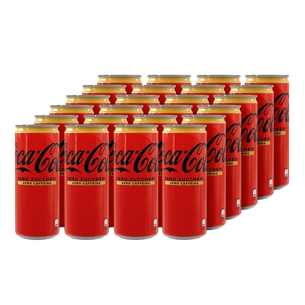 COCA COLA ZERO WITHOUT CAFFEINE CANS 330 ML (24 in a box)