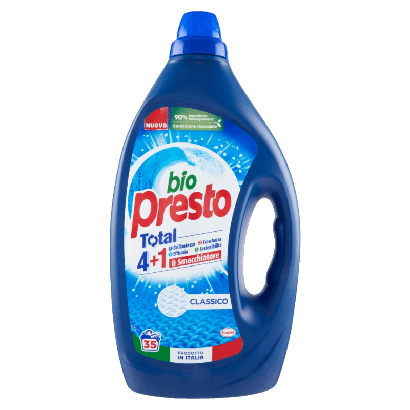 BIO PRESTO LAUNDRY DETERGENT CLASSIC 35 WASHES 1.7 LT (4 in a box)
