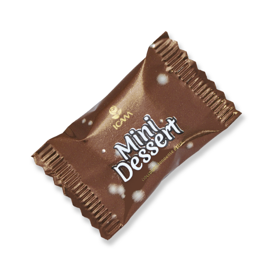 ICAM PRALINES MINI DESSERT DARK CHOCOLATE 1 KG (5 in a box)