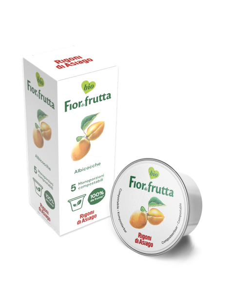 RIGONI JAMS FIOR DI FRUTTA APRICOTS MONOPORTION X5 100 GR (10 in a box)