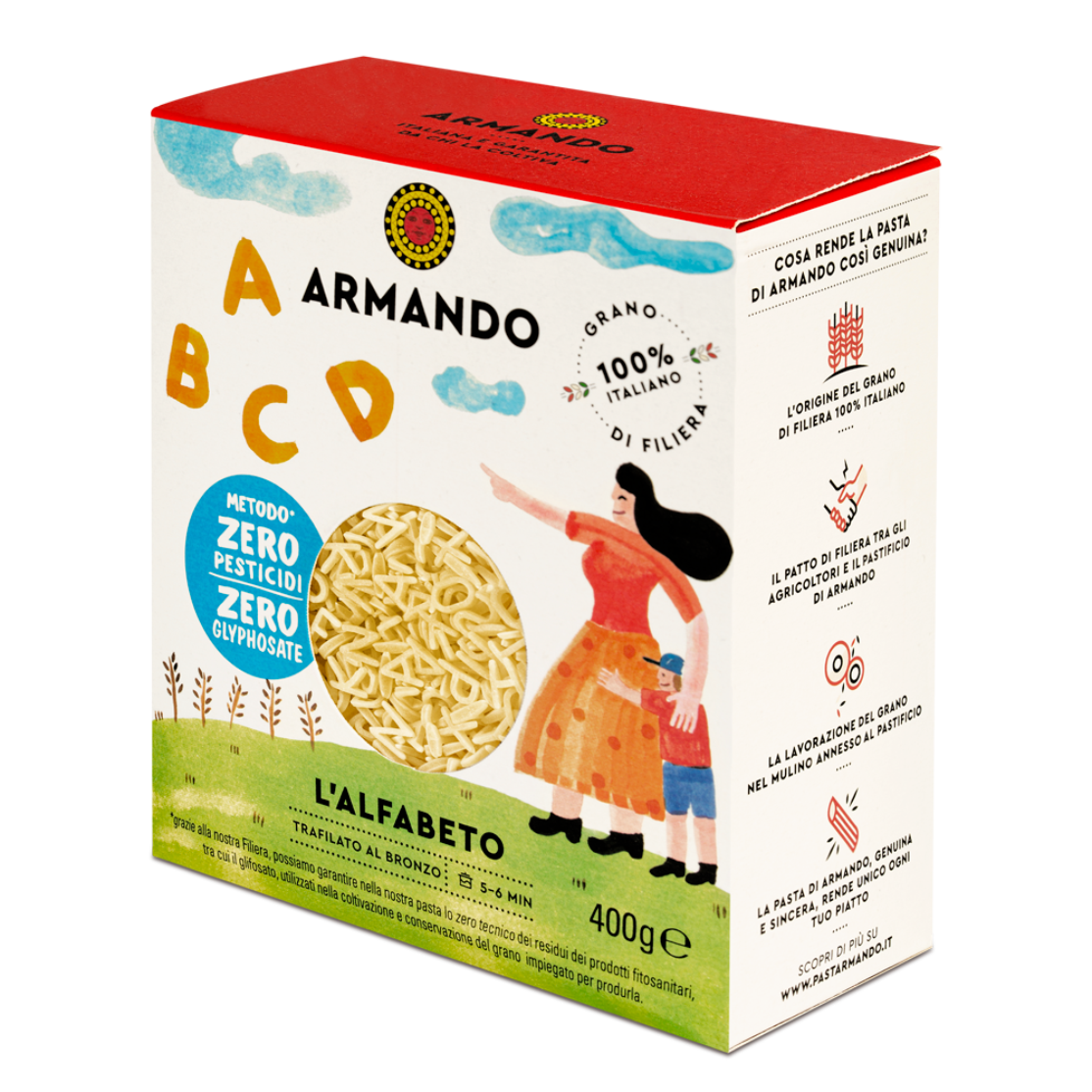 ARMANDO PASTINA DI SEMOLA L'ALFABETO 400 GR (20 in a box)