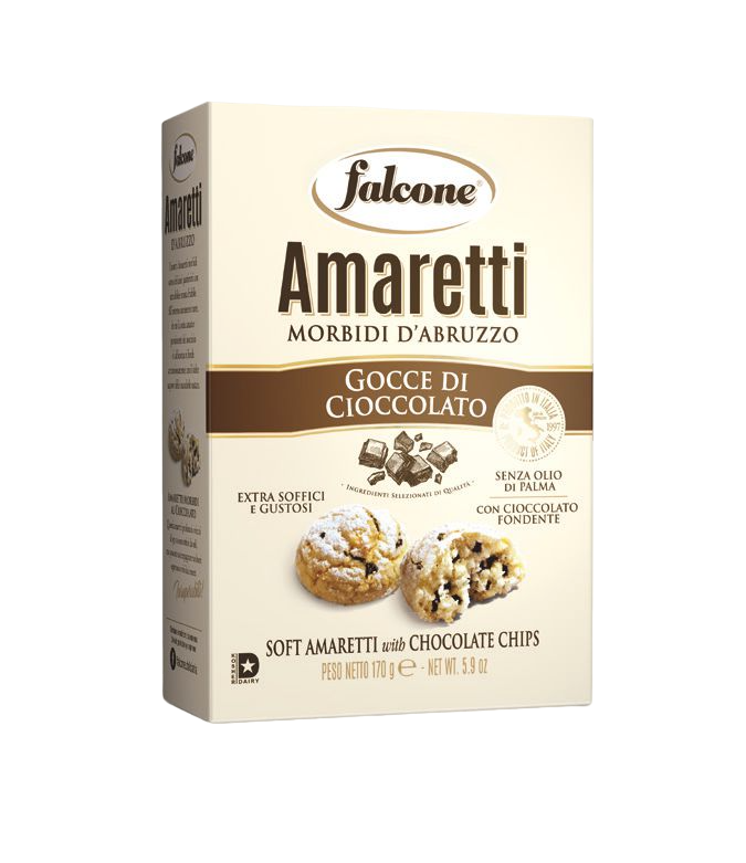 FALCONE BISCUITS AMARETTI ITALIANI CHOCOLATE 170 GR (12 in a box)
