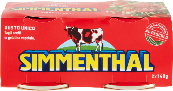 SIMMENTHAL CANNED MEAT 140 GR X2 280 GR (36 in a box)