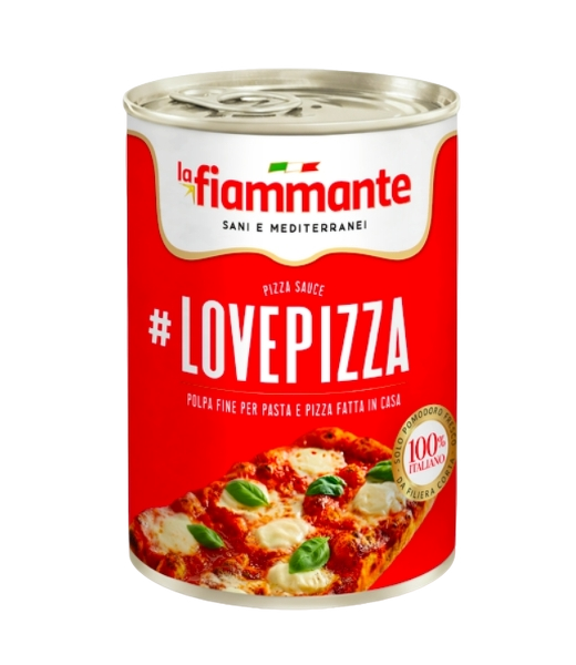 LA FIAMMANTE POLPA DI POMODORO LOVE PIZZA TIN 400 GR (12 in a box)