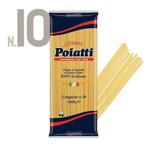 POIATTI PASTA DI SEMOLA LINGUINE N.10 1 KG (12 in a box)