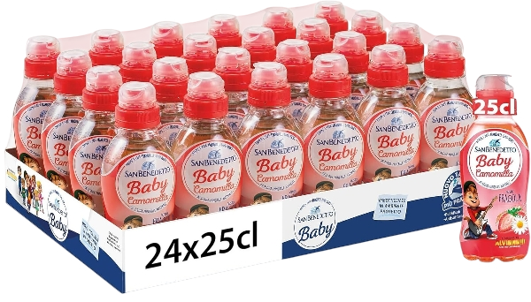 SAN BENEDETTO BABY CHAMOMILE STRAWBERRY PET 250 ML (24 in a box)