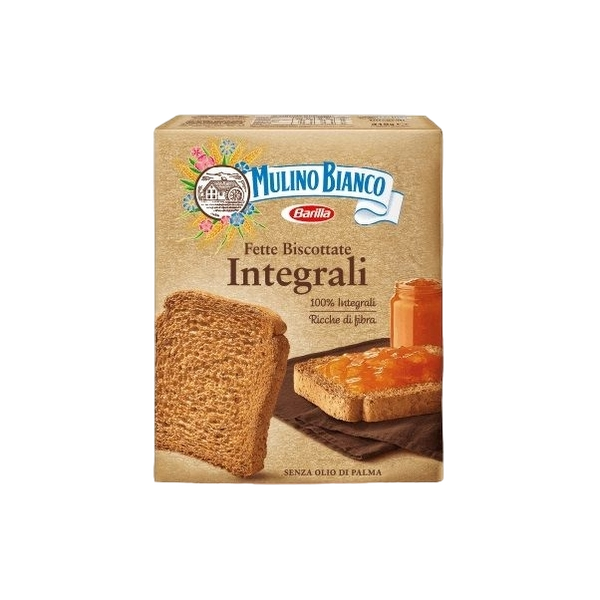 MULINO BIANCO BAKERY RUSKS WHOLEMEAL FETTE BISCOTTATE INTEGRALI X36 315 GR (16 in a box)