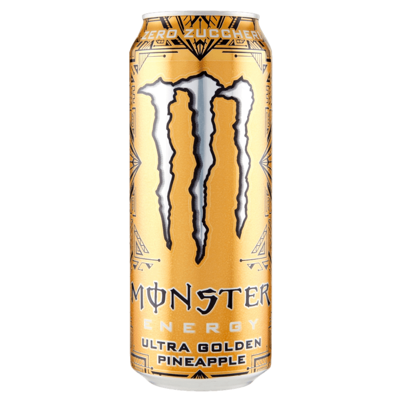 MONSTER ENERGY ZERO SUGAR ULTRA GOLDEN PINEAPPLE CANS 500 ML (24 in a box )