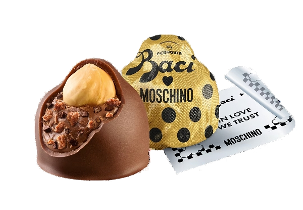 PERUGINA BACI BIJOU BISCUIT SUBLIME MOSCHINO 150 GR (10 in a box) LIMITED EDITON