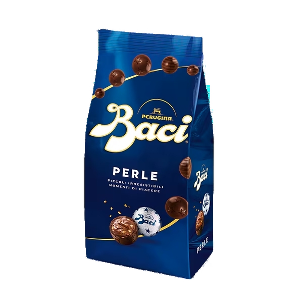 PERUGINA BACI PRALINES PERLE DARK CHOCOLATE BAG 154 GR (12 in a box)