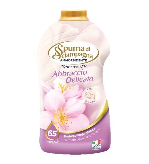 SPUMA DI SCIAMPAGNA SOFTENER CONCENTRATED PINK ABBRACCIO DELICATO 65 WASHES 1.3 LT (8 in a box)