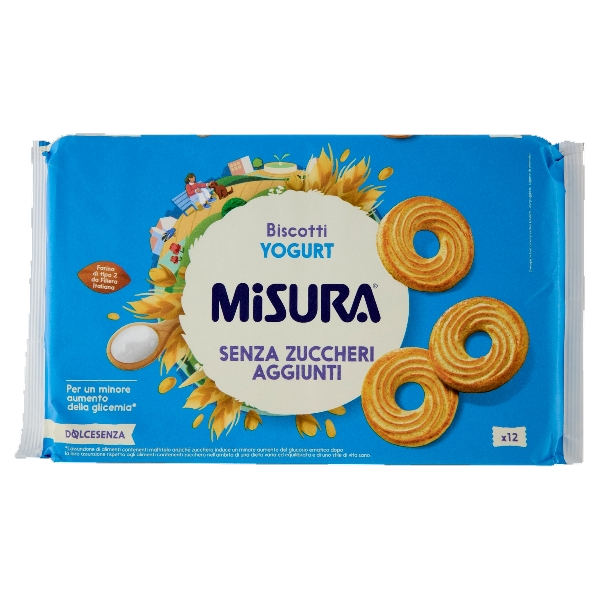 MISURA DOLCE SENZA BISCOTTI YOGURT MULTIPACK X12 400 GR (12 in a box)