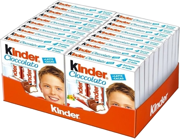 KINDER SNACK BARS CHOCOLATE T.4 50 GR (20 in a box)